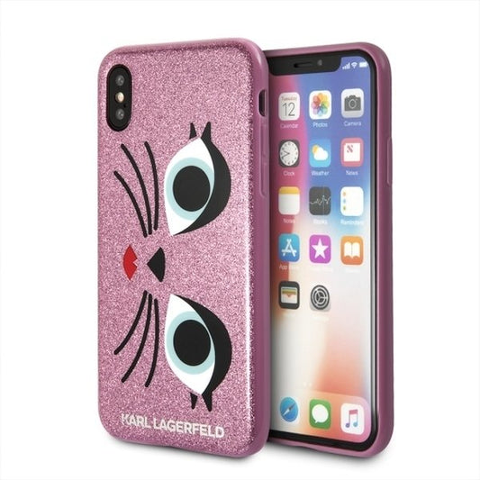 Karl Lagerfeld KLHCPXGLCHPI iPhone X/Xs hard case pink/różowy K-Paris