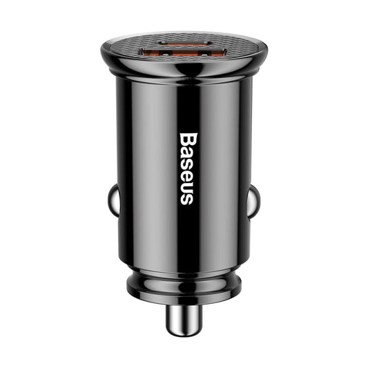 Baseus Circular PPS Universal Smart Car Charger USB Quick Charge 4.0 QC 4.0 and USB-C PD 3.0 SCP black (CCALL-YS01)